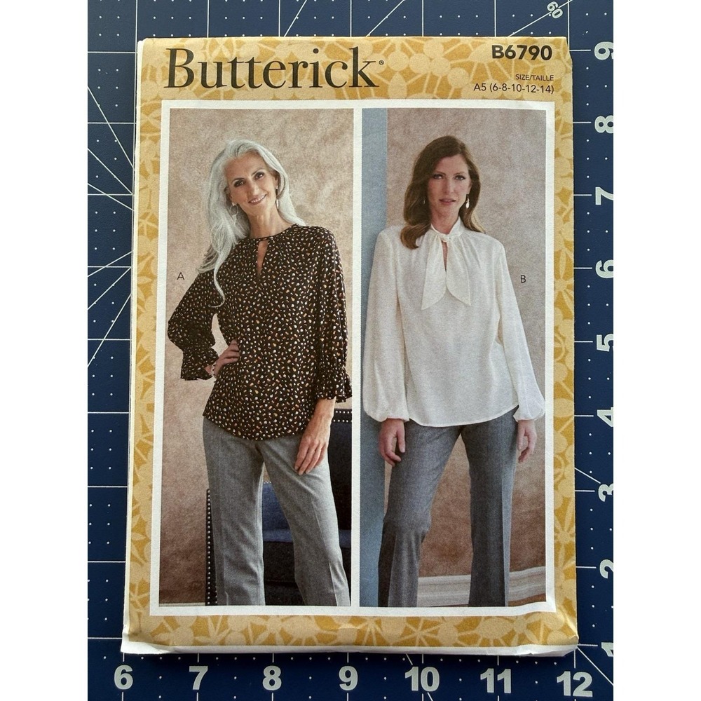 Butterick B6790 EASY Sewing Pattern Misses' Tops in 2 Styles SZ 6-14‎ UNCUT